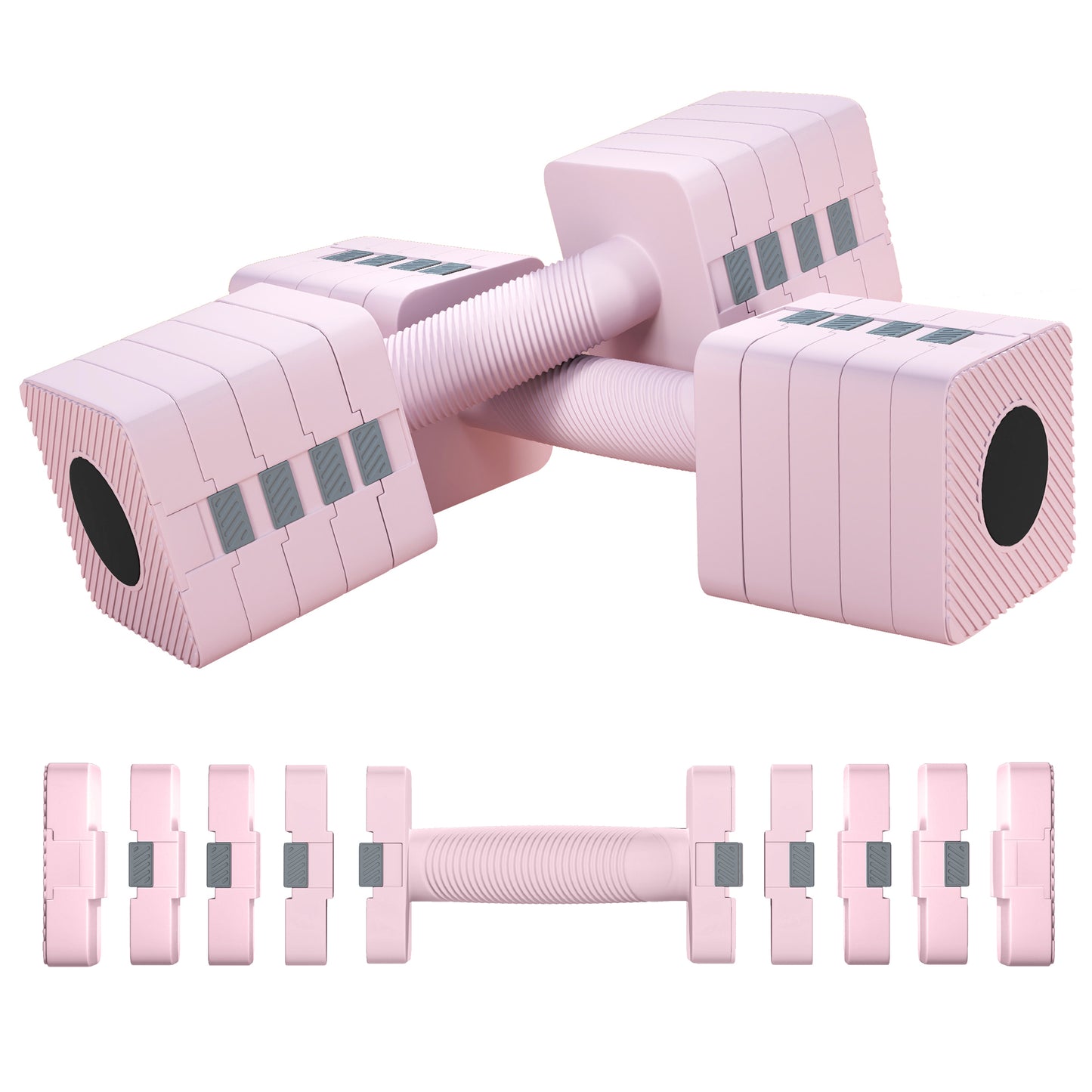 Adjustable Dumbbell Set of 2, 5-in-1 Weights Dumbbells Set