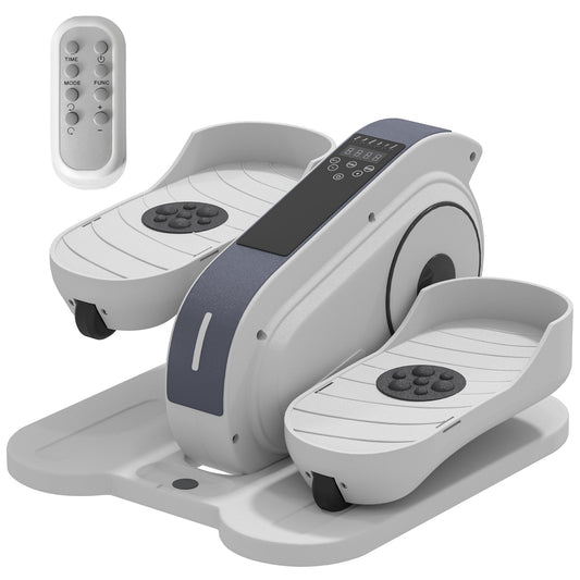Under Desk Elliptical Machine Pedal Exerciser w/ 10 Speeds, White