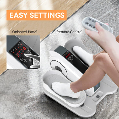 Under Desk Elliptical Machine Pedal Exerciser w/ 10 Speeds, White