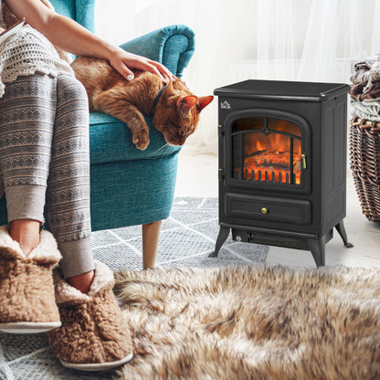 Fireplace Stove Heater Log Burning Flame Electric 1000/2000W Living Room