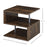 Coffee End Table S shape 2 Tier Storage Shelves Organizer Versatile Home office furniture (Natural)