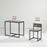 3 Piece Dining Table Set with Metal Frame Grey Wood-Effect