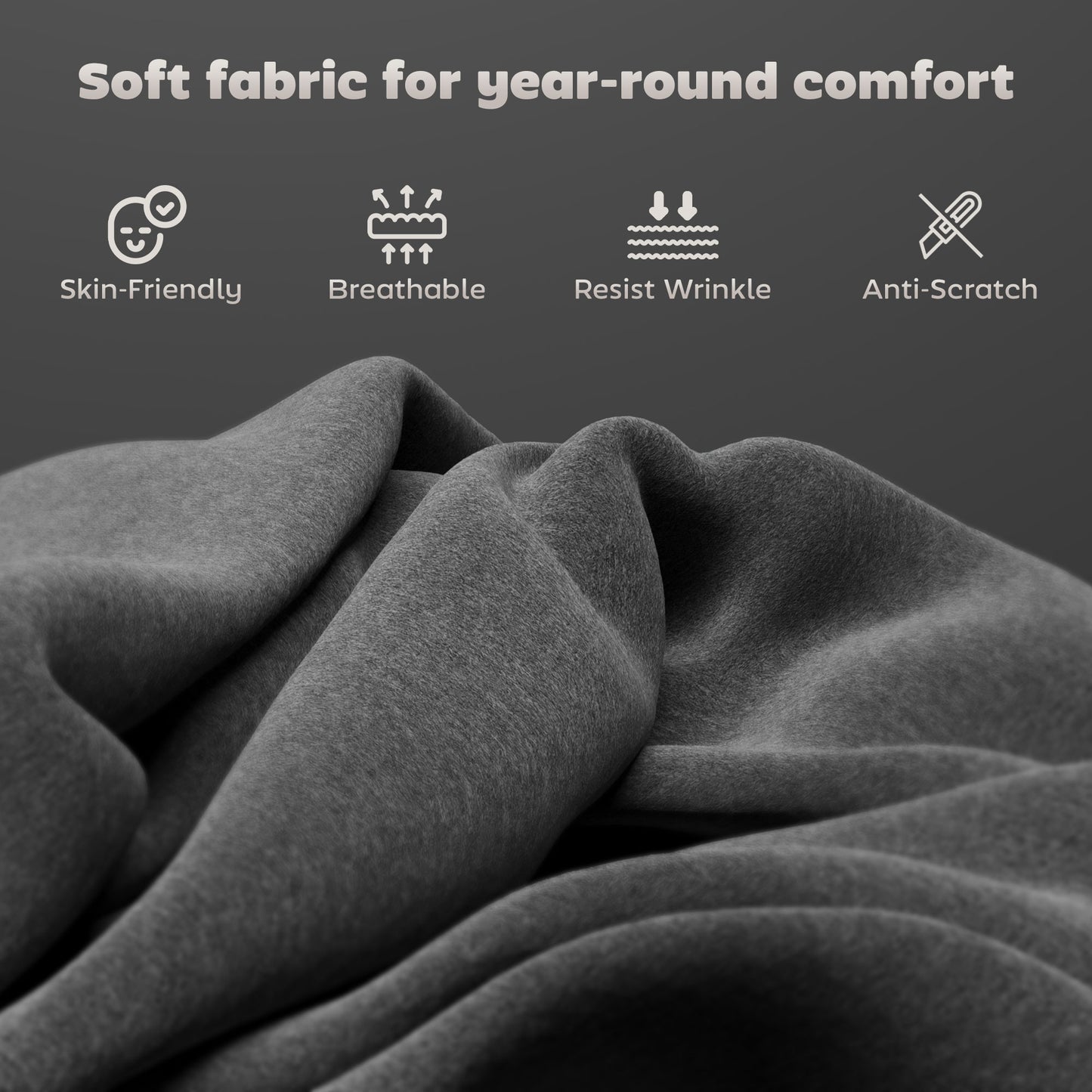 Set of 2 Dining Chairs with Curved Back Padded Seat for Kitchen Grey