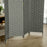 4-Panel Room Dividers, Wave Fibre Freestanding Folding Privacy Screen Panels, Partition Wall Divider for Indoor Bedroom Office, 170 cm, Grey