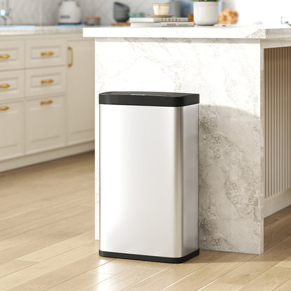 45L Sensor Bin, Stainless Steel Kitchen Bin with Automatic Close