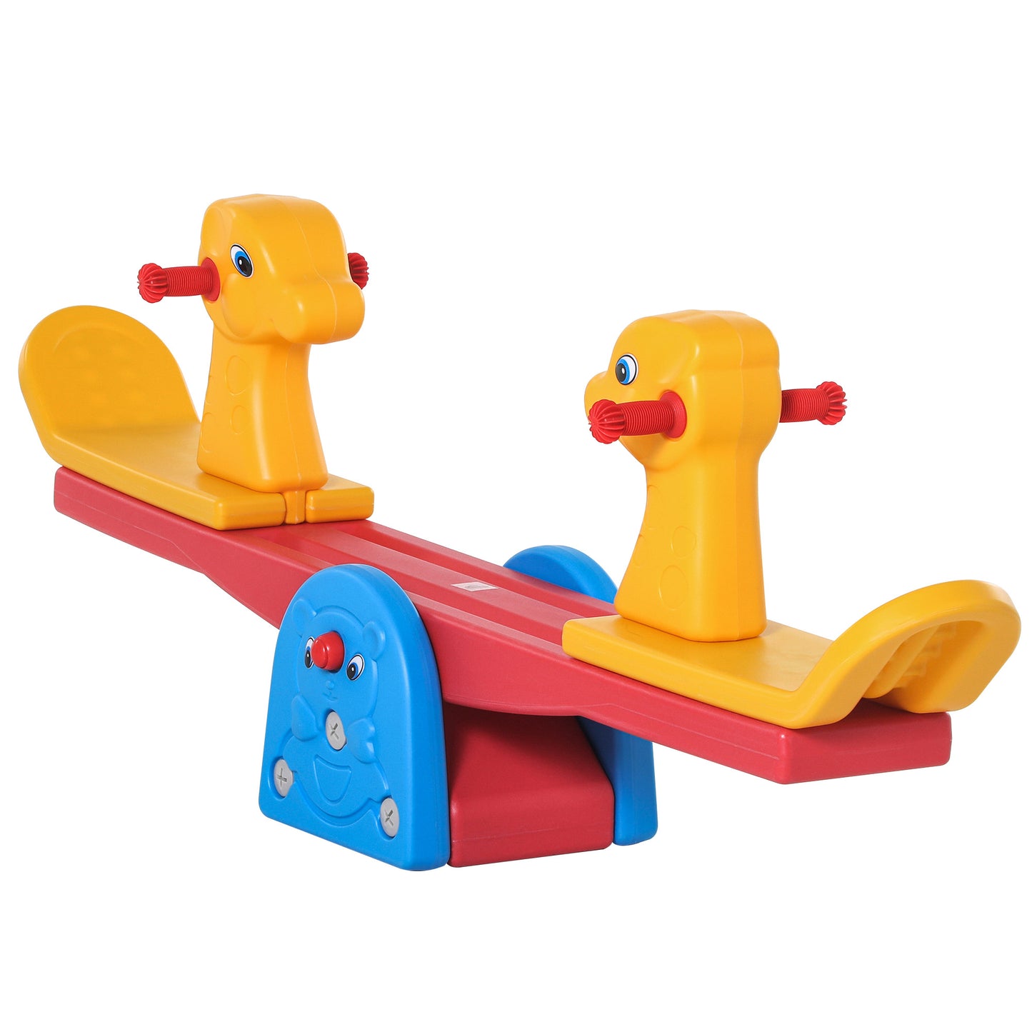 Kids Seesaw Safe Teeter Totter 2 Seats with Easy-Grip Handles Multicolor