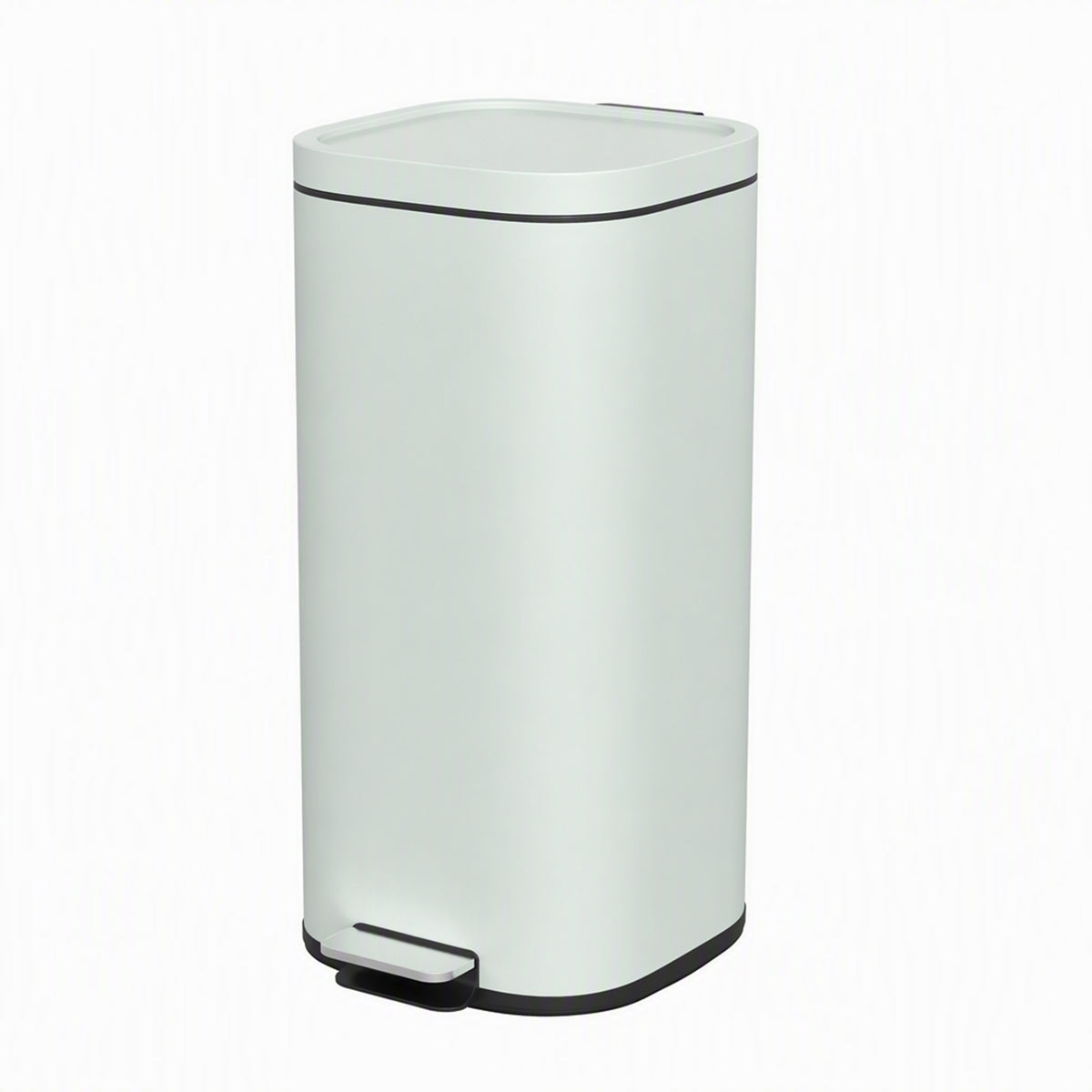 30L Kitchen Bin, Pedal Bin with Lid, Removable Inner Bucket, Green