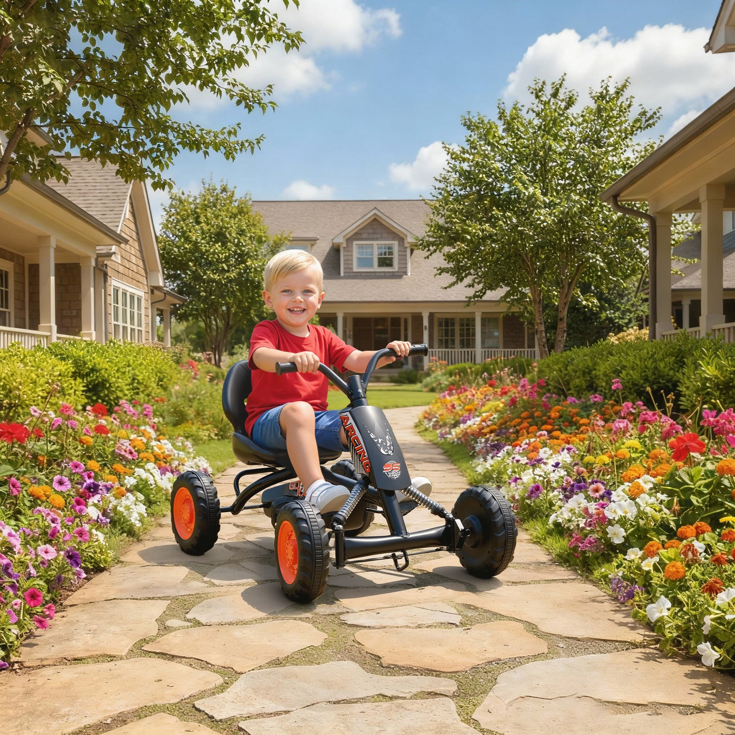 Pedal Go Kart, Go Kart for Kids Ages 2-5 Years, Black