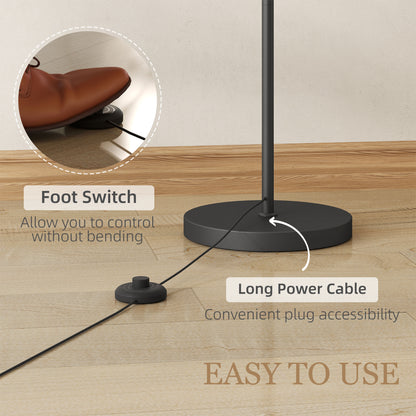 LED Floor Lamp with Dimmable Colours Temperature & Brightness, Black