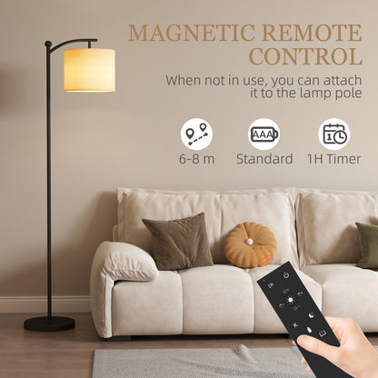 LED Floor Lamp with Dimmable Colours Temperature & Brightness, Black