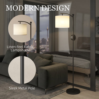 LED Floor Lamp with Dimmable Colours Temperature & Brightness, Black