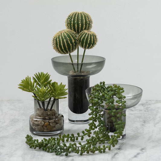 Small Black Glass Vase