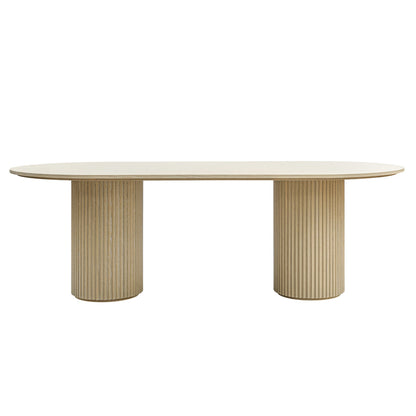 Ophelia Washed Grey Oak Dining Table