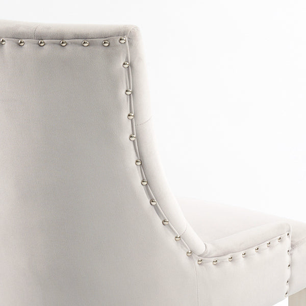 Torino Dove Grey Dining Chair with Stainless Steel Legs