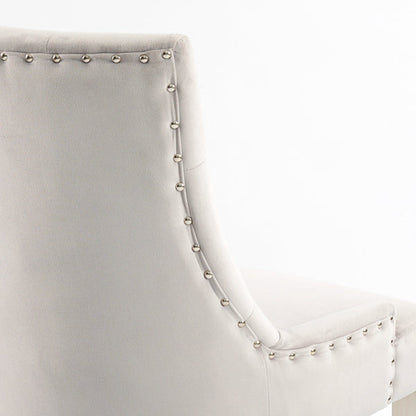 Torino Dove Grey Dining Chair with Stainless Steel Legs
