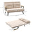 Click Clack 2 Seater Sofa Bed Settee for Living Room, Guest Room, Beige