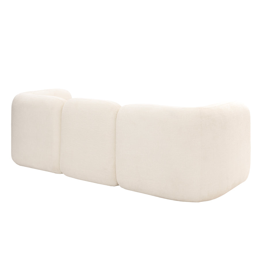 Munich Three Seat Sofa – Ivory Chenille