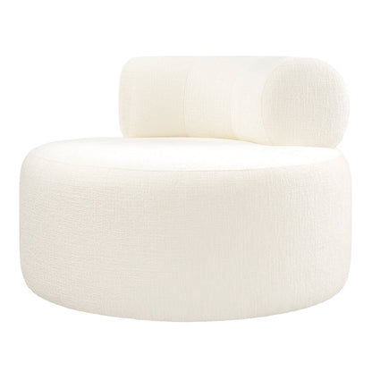 Rolls Swivel Chair Ivory Chenille