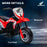 6V Kids Motorbike, 3 Wheels Kids Electric Bike with Horn, Startup Sound for Ages 18-36 Months - Red