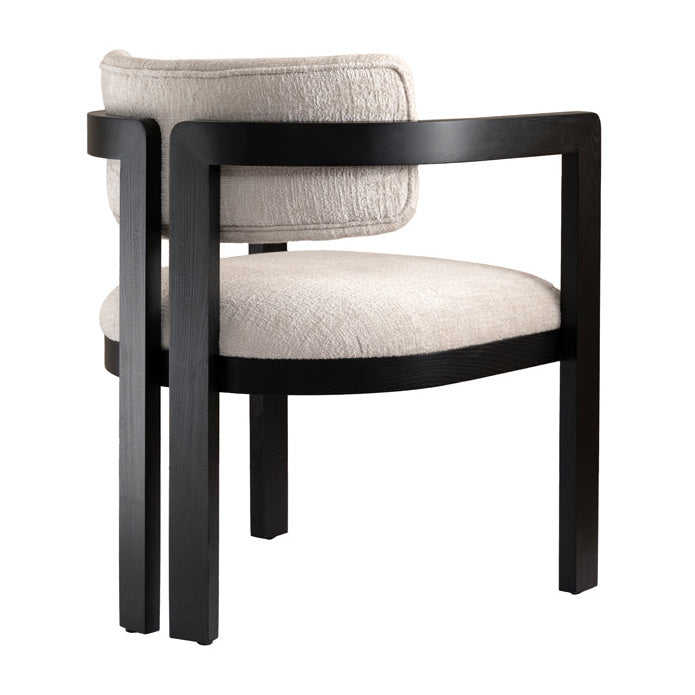 Jolie Dining Chair - Light Taupe - Black Frame