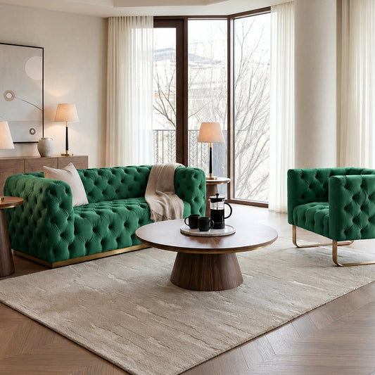 Frankfurt Two Seat Sofa - Bottle Green