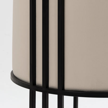 Aria Dining Chair - Taupe - Black Frame
