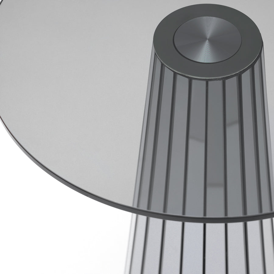 Emmeline Smoked Mirror Side Table