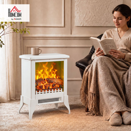 Electric Fireplace Stove, Fireplace Heater W/ Flame Effect