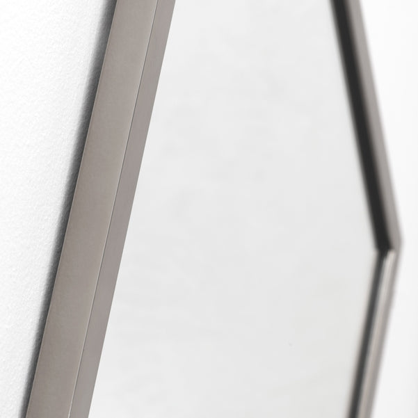 Alveare Brushed Chrome Wall Mirror