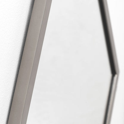 Alveare Brushed Chrome Wall Mirror