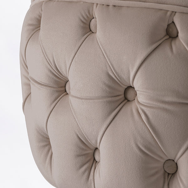 Sophia Counter stool - Taupe - Brass caps