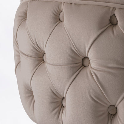 Sophia Counter stool - Taupe - Brass caps