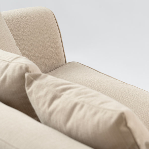 Pino Two Seat Sofa – Limestone – Silver Base