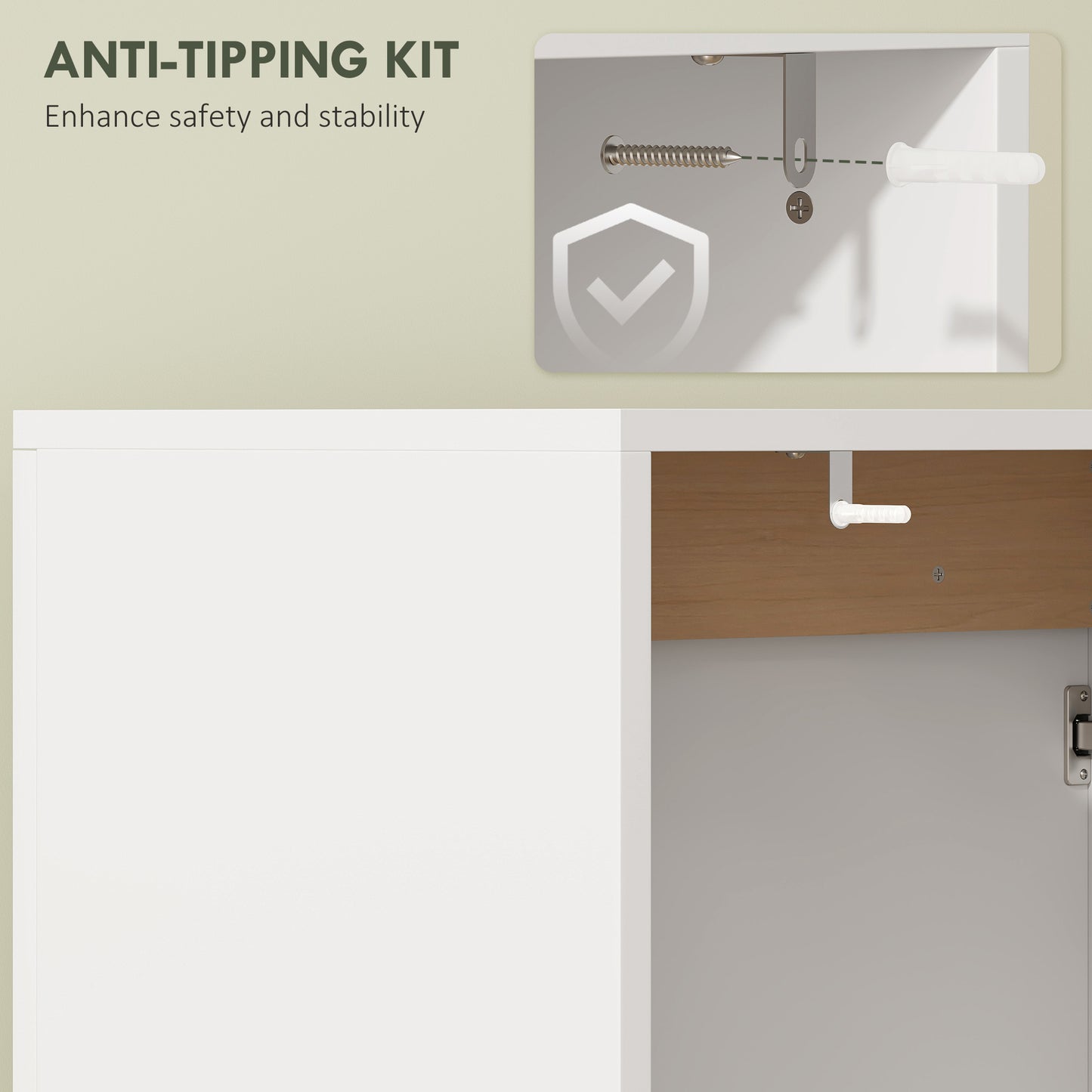 Under Sink Cabinet, Bathroom Sink Cabinet for Basin without Pedestal