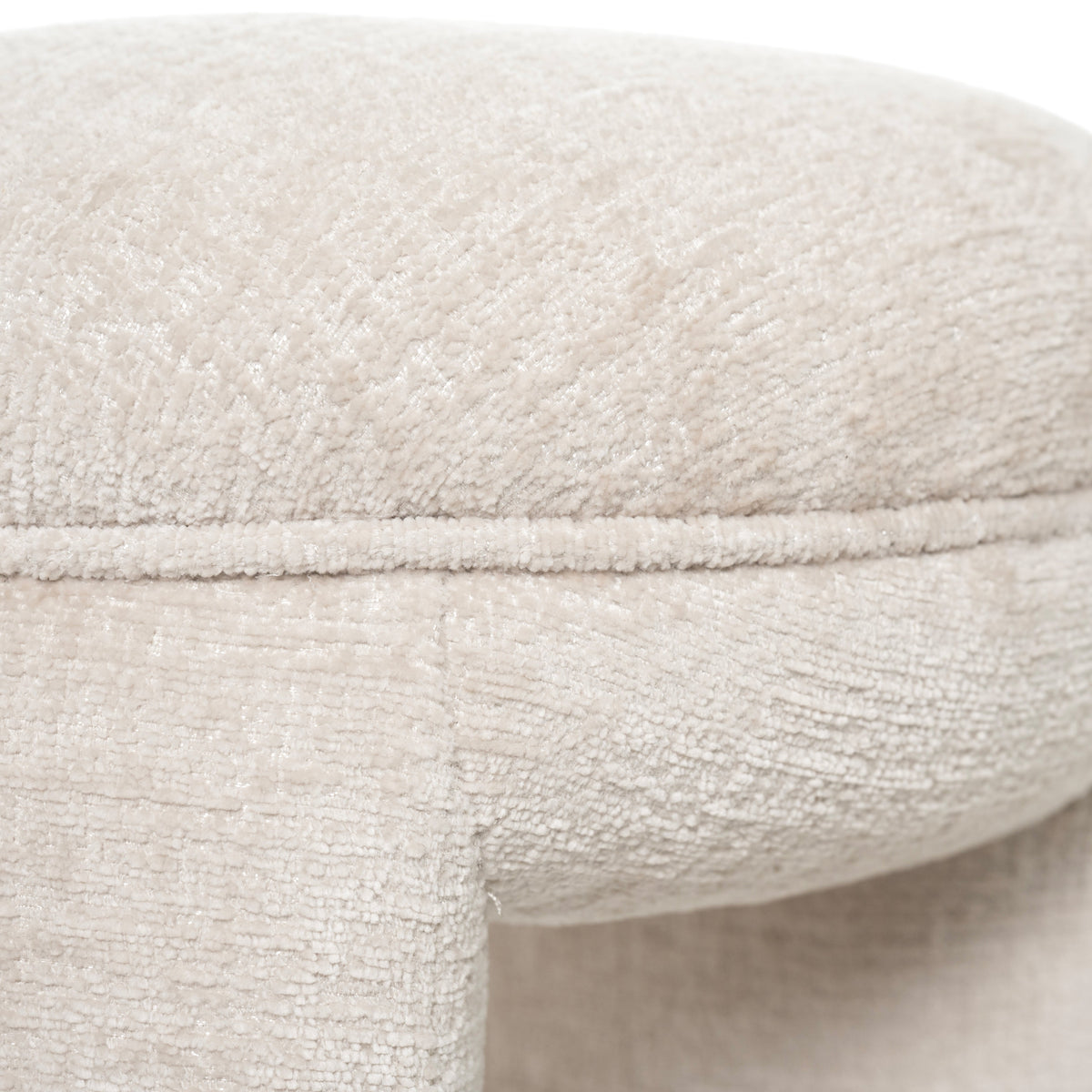 Bolo Stool Ivory Chenille
