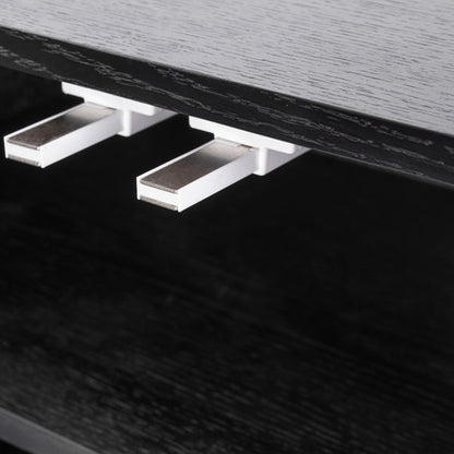 Set of 2 Inga Black Oak Floating Sideboards