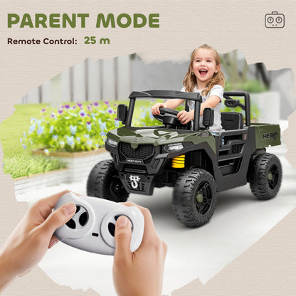 12V Kids Ride on Car, Kids UTV with Electric Dump Bed, Green