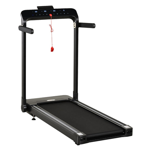 Running Treadmill - 600W Foldable Steel Motorised Treadmill Black