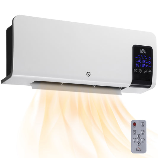 2000W Wall Mounted Ceramic Heater with Remote Control for Home White