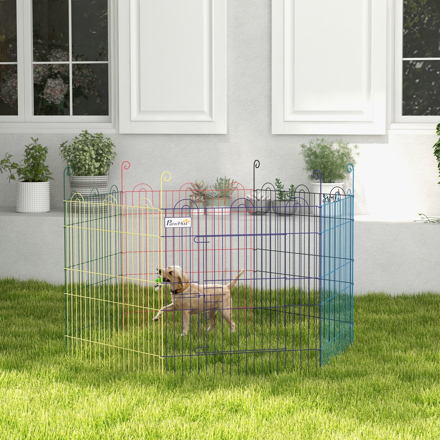Pet Playpen Dog Puppy Crate Kennel w/ Door