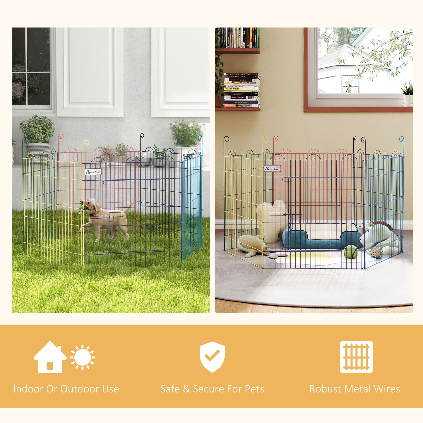 Pet Playpen Dog Puppy Crate Kennel w/ Door