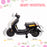 6V Kids Electric Motorbike with Headlight and Music - Black