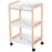 3-Tier Mobile Kitchen Trolley Cart Storage Shelves Rack Rolling Wheels White 46 x 35 x 74.5 cm