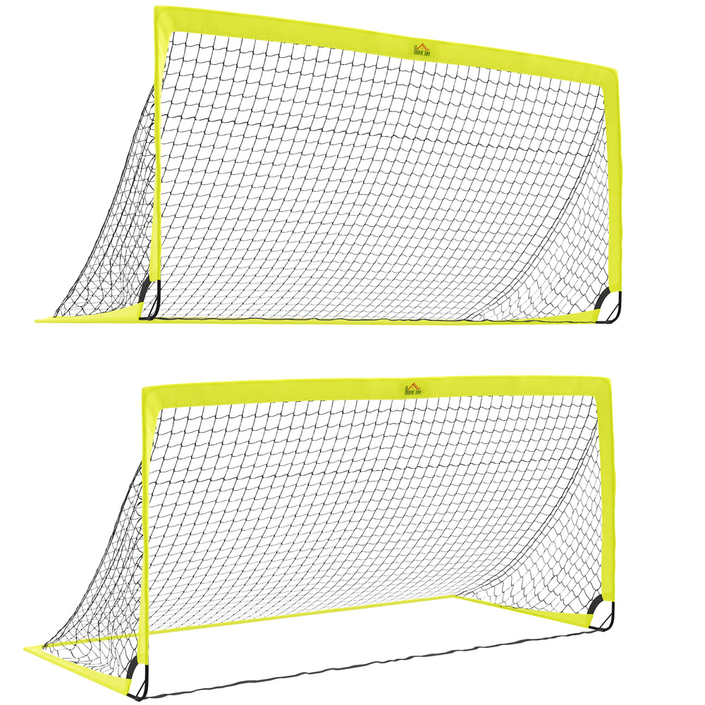 Football Goal Folding Outdoor with All Weather Net 6'x3' Yellow