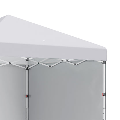 3 x 3 (M) Pop Up Gazebo with 2 Sidewalls, Leg Weight Bags and Carry Bag, Height Adjustable Party Tent Event Shelter for Garden, Patio, White