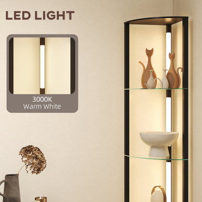 LED Floor Lamp with Shelves, Dimmable Standing Lamp with Foot Switch