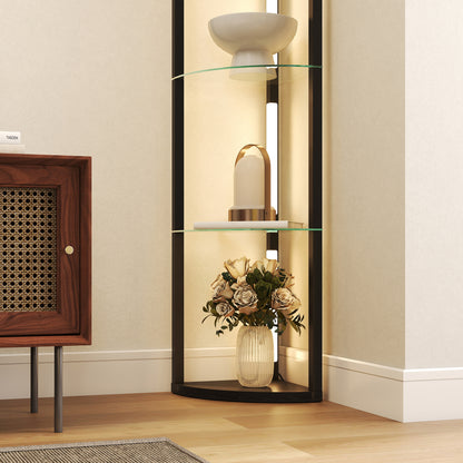 LED Floor Lamp with Shelves, Dimmable Standing Lamp with Foot Switch