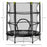 5.2FT Kids Trampoline with Safety Enclosure, Indoor Outdoor Toddler Trampoline for Ages 3-10 Years, Black