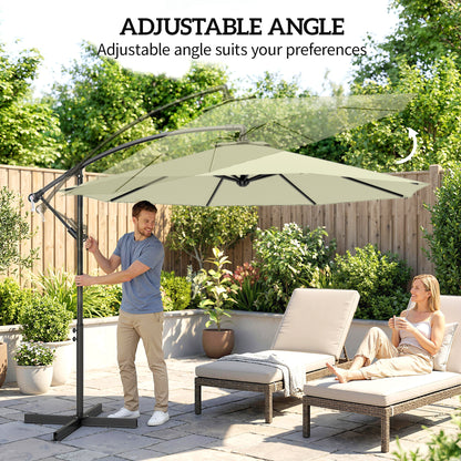 3(m) Banana Parasol Cantilever Umbrella Garden
