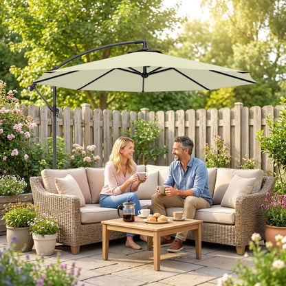 3(m) Banana Parasol Cantilever Umbrella Garden